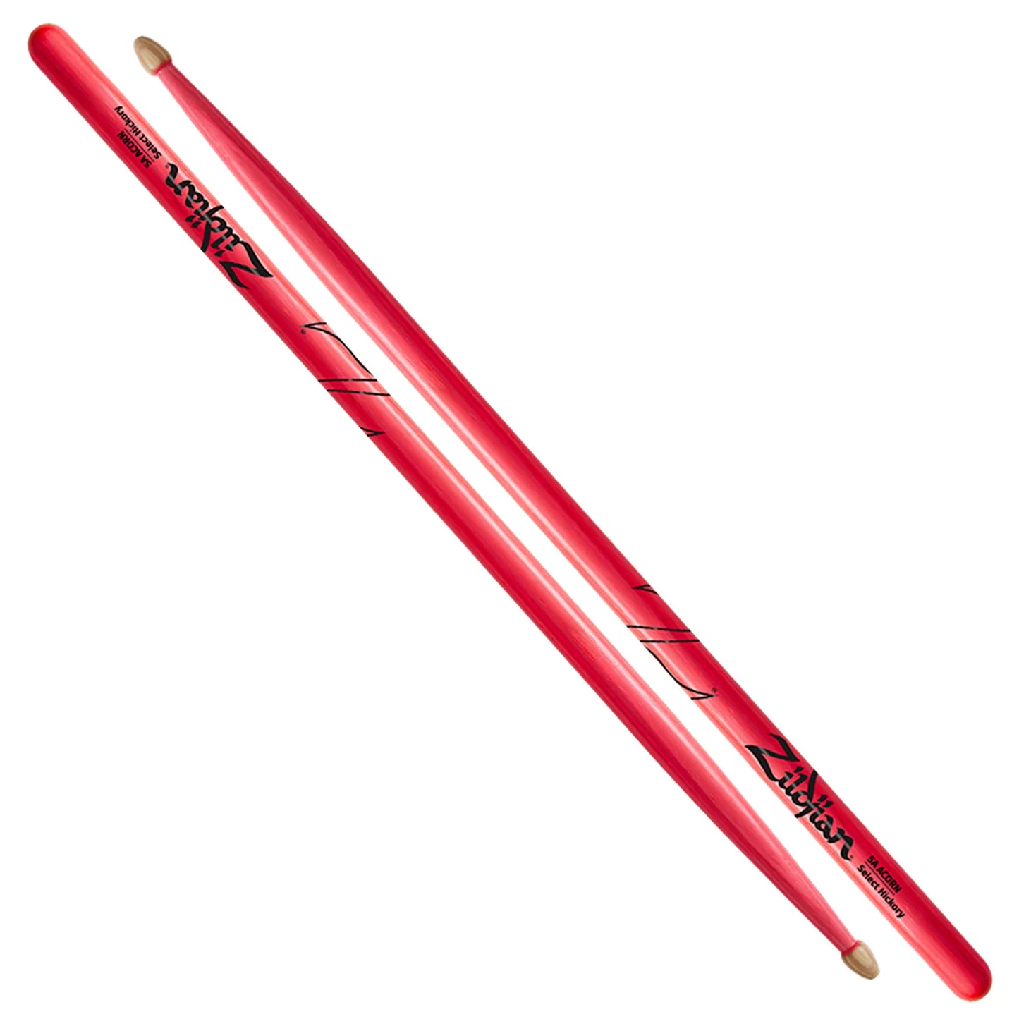 Ziljian 5A Acorn Neon Pink Drum Sticks