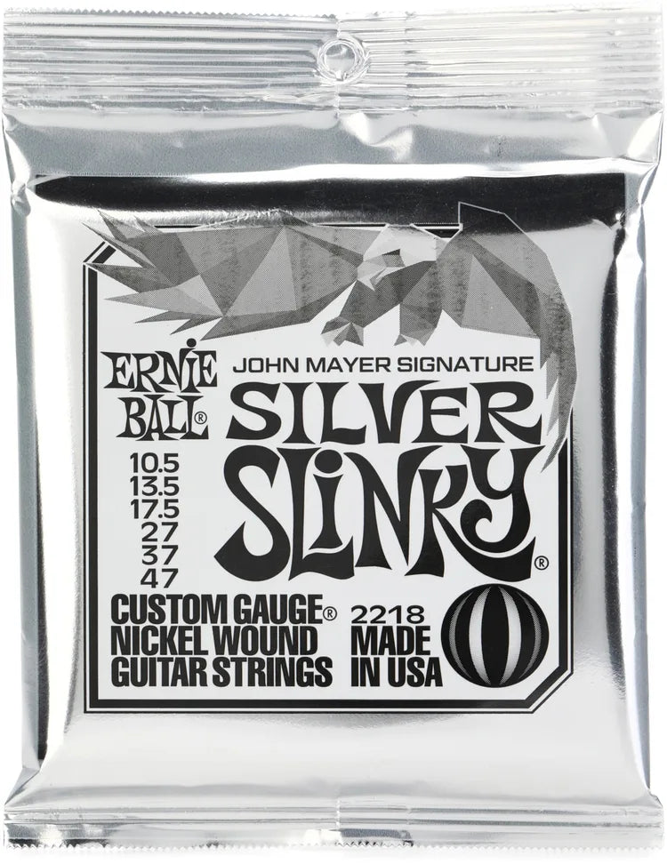 Ernie Ball John Mayer Signature Silver Slinky Electric Guitar Strings - 10.5-.047