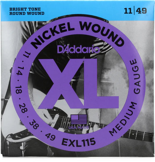 D'Addario EXL115 XL Electric Guitar Strings - .011-.049 Medium