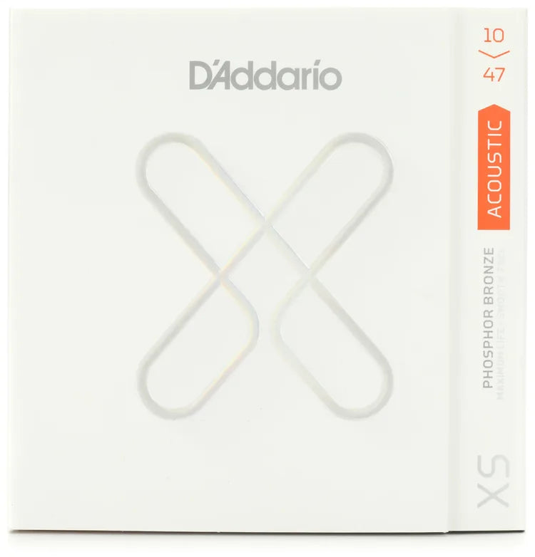 D'Addario XS Phosphor Bronze Acoustic Guitar Strings - .010-.047 Extra Light