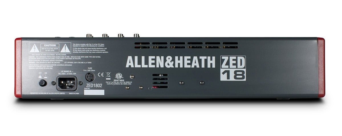 Allen & Heath ZED-18 18-channel Mixer with USB Audio Interface