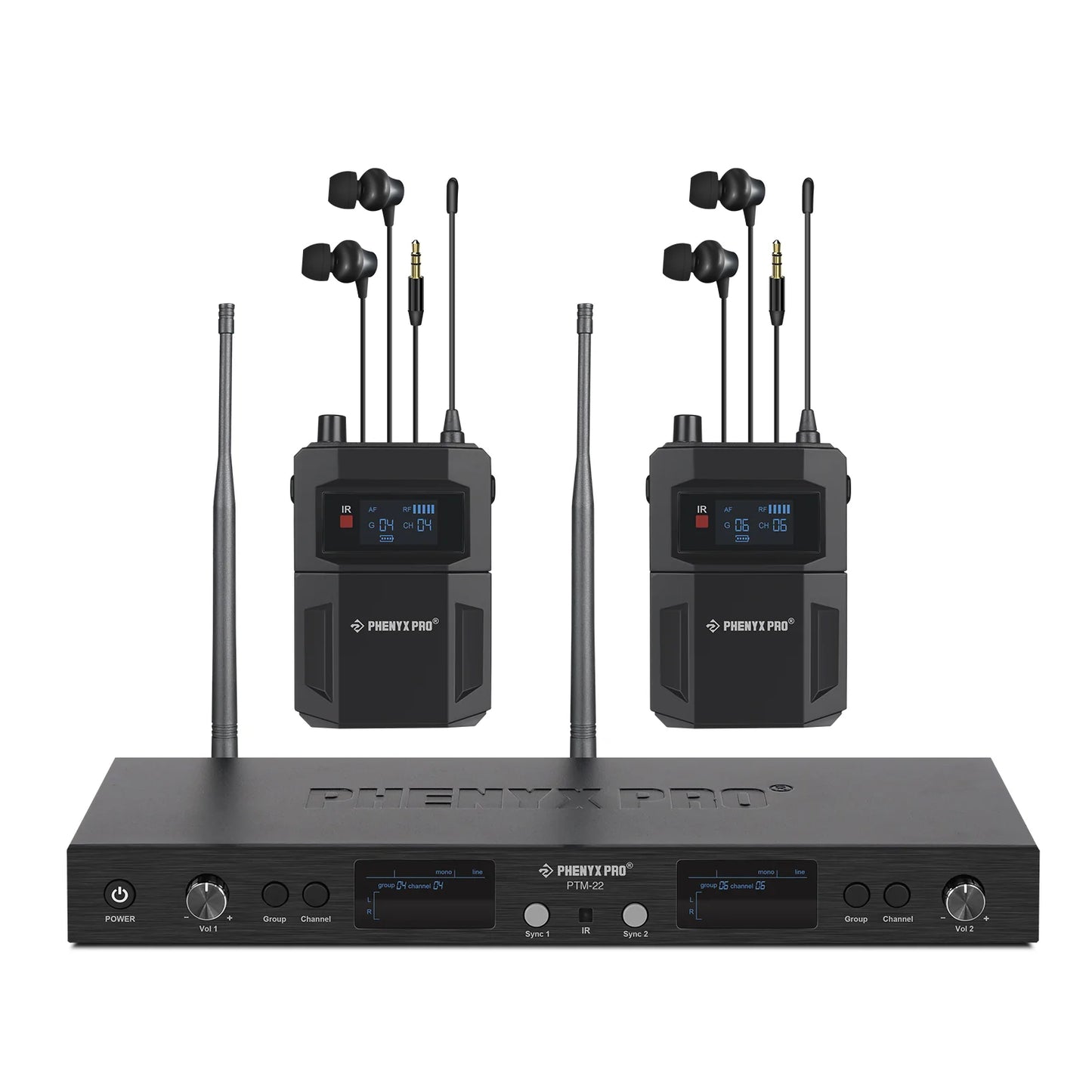 Phenyx Pro PTM-22-2B Wireless In-Ear Monitor System