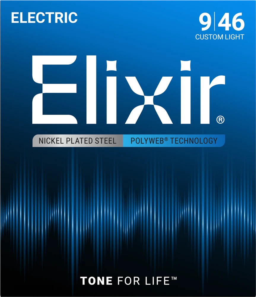 Elixir Polyweb Electric Guitar Strings .009-.046 Custom Light