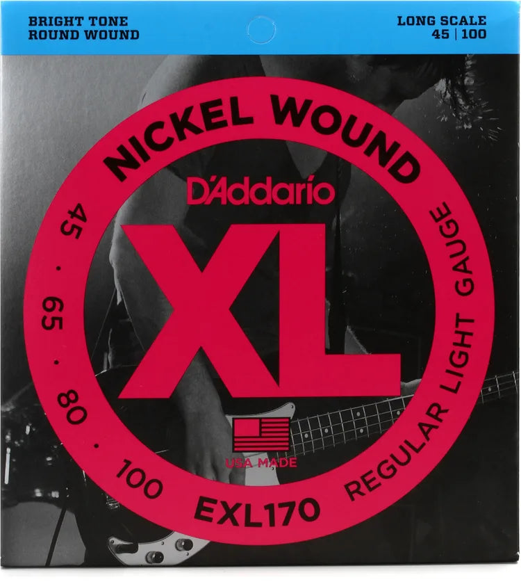 D'Addario EXL170 Bass Strings - .045-.100 Regular Light Long Scale