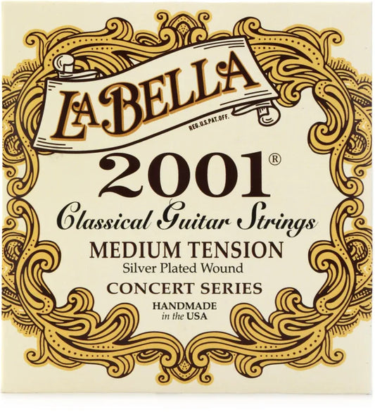La Bella 2001 Classical Guitar Strings - Medium Tension