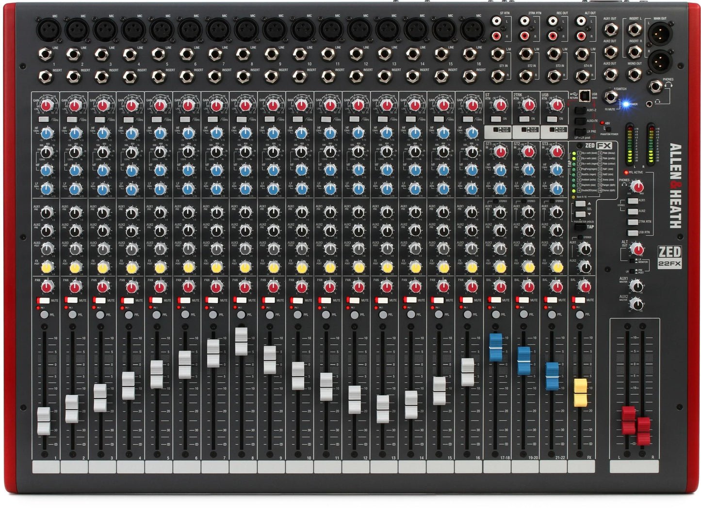 Allen & Heath ZED-22FX 22-channel Mixer with USB Audio Interface and Effects