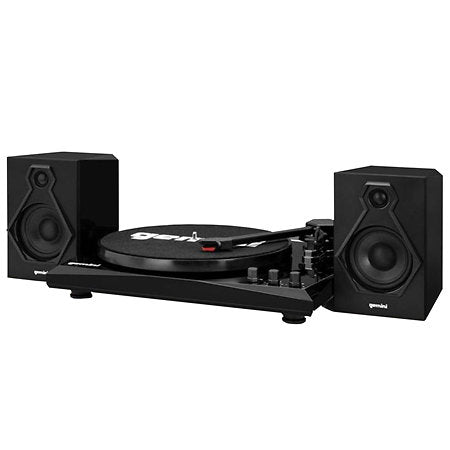 Gemini TT-900BB Vinyl Record Player Turntable With Bluetooth and Dual Stereo Speakers Black