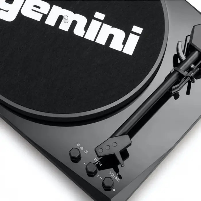 Gemini TT-900BB Vinyl Record Player Turntable With Bluetooth and Dual Stereo Speakers Black